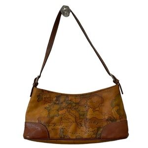 Vintage Alviero MARTINI 1a Classe Geo World Map Leather Bag